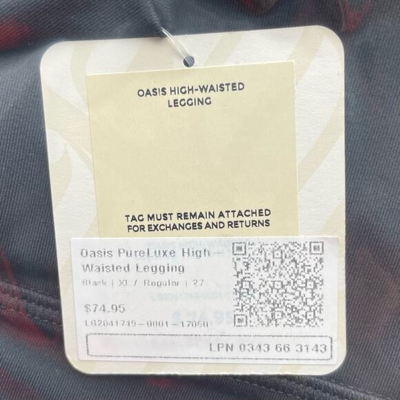 Fabletics NWT Oasis PureLuxe High-Waisted Yoga Athleisure Legging Black XL - Picture 11 of 14